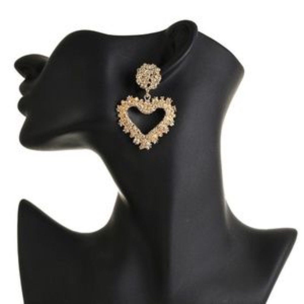 3/$30 Rinda Heart Dangle Earrings - Picture 3 of 4